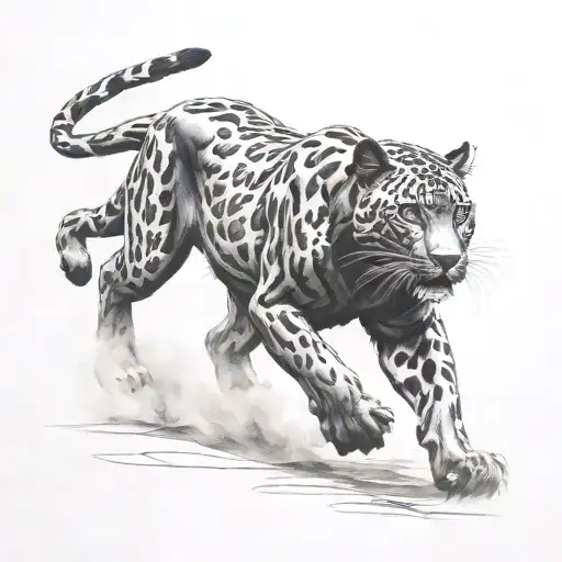 Realistic Black Panther Walking