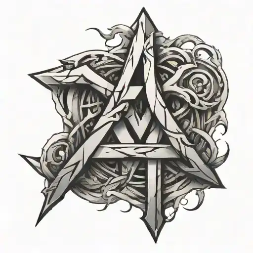 Growth Strength Power Money Runes Intertwined Symbolizing Letters Mvk