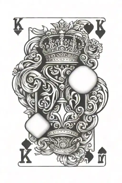 Intertwined King Of Hearts Card