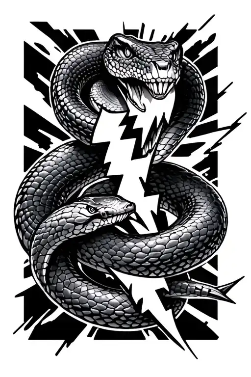 Snake And Lightning Bolt