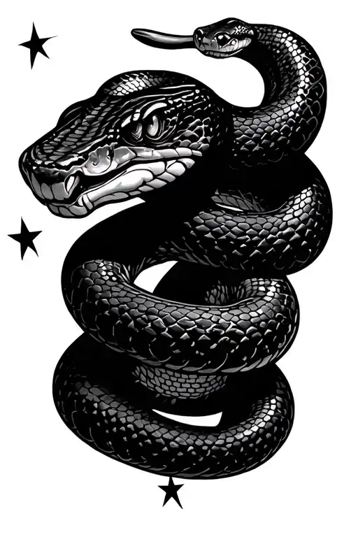 Snake With Stars