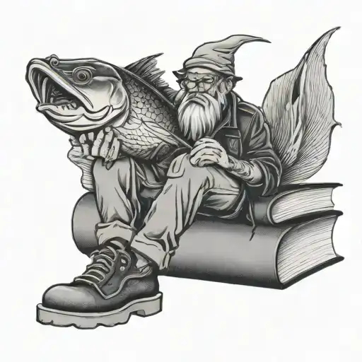 Sitting On Books Fishing