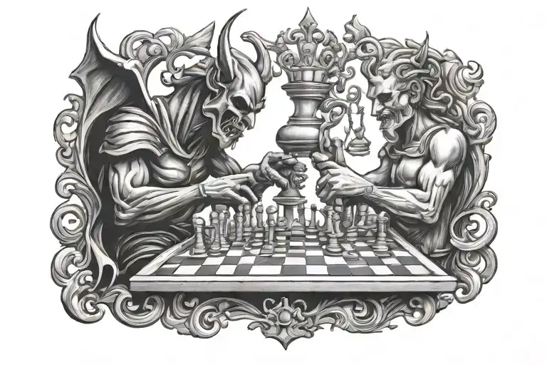 God And Devil Play Chess