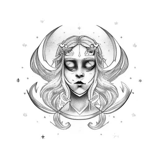 Create A Personification Of The Virgo Zodiac Sign With The Virgo Constellation Symbol