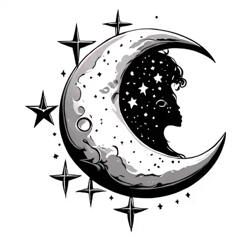 Gemini Stars With Moon Small