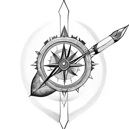 Arrow With Compass