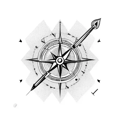 Arrow With Compass