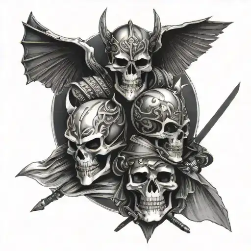 Skulls Angel Knights Samurai
