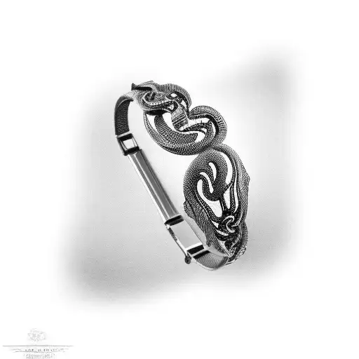Snake Bracelet Made Of Metal Wrap Around Jewelry