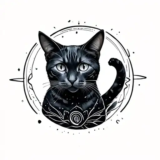 Cat Eternal Universe Love Minimalist