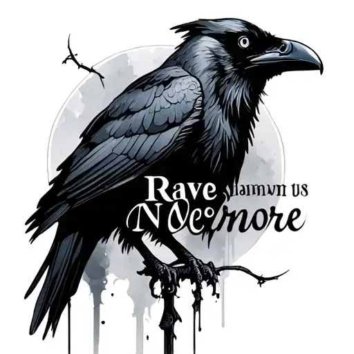 Raven Nevermore Words Misty