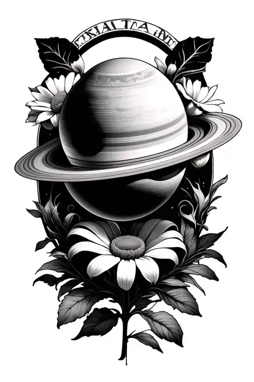 Saturn And Flower Of Lis