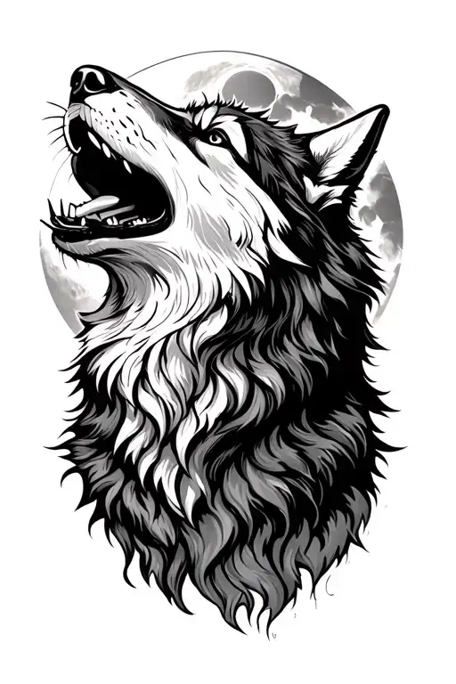 Wolf Howling At The Moon