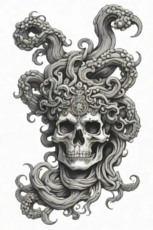 Medusa Greek Mythology Skull Made