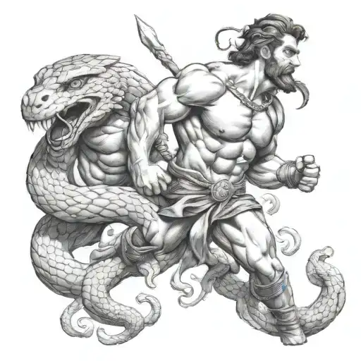 Hercules Vs Snake
