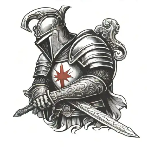 Templar Knight With A Sword