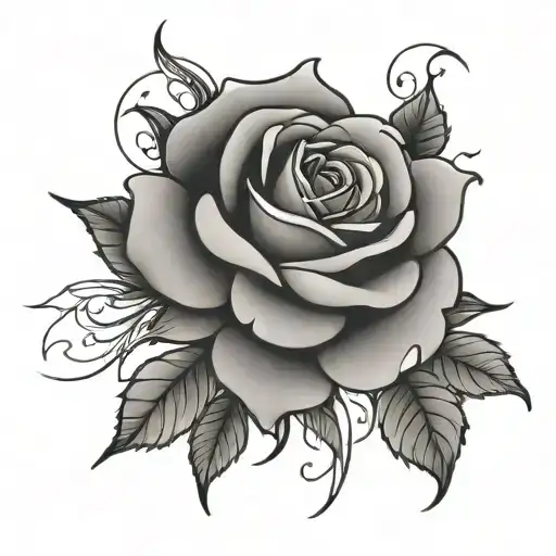 Japanese Inspired Tattoo Rose