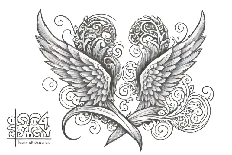 Angel Wings And Numbers