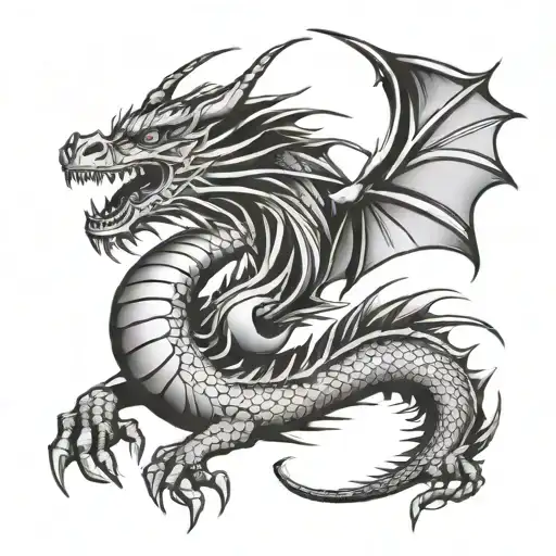 Dragon Black Red