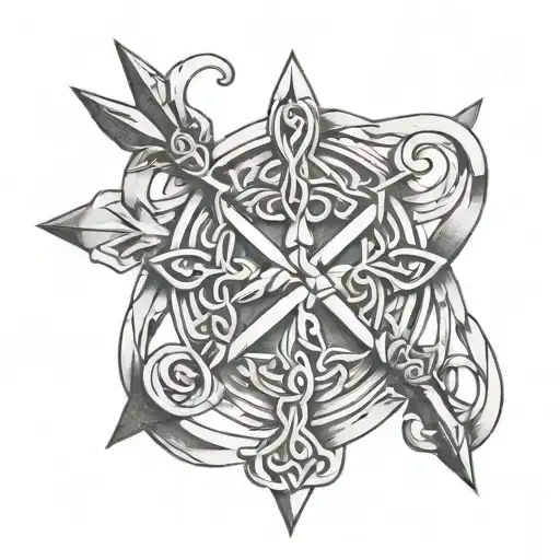 Dora Celtic Knot With Three Arrows To Show Loyalty Of Three Family Members