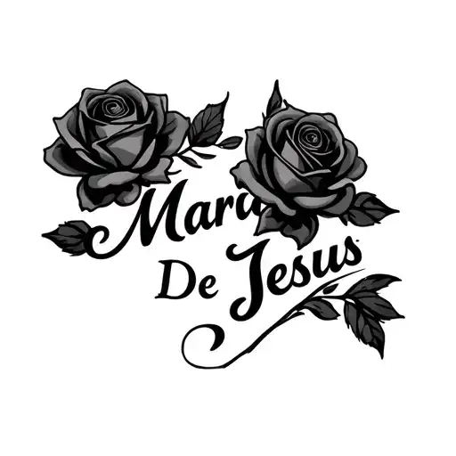 Roses With Maria De Jesus Written Across