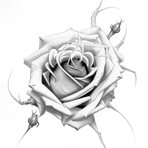 Roses With Spider Webb