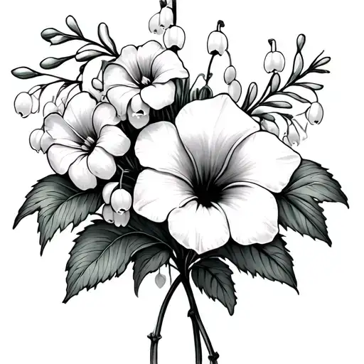 Daisy Lily Of The Valley Morning Glory Bouquet