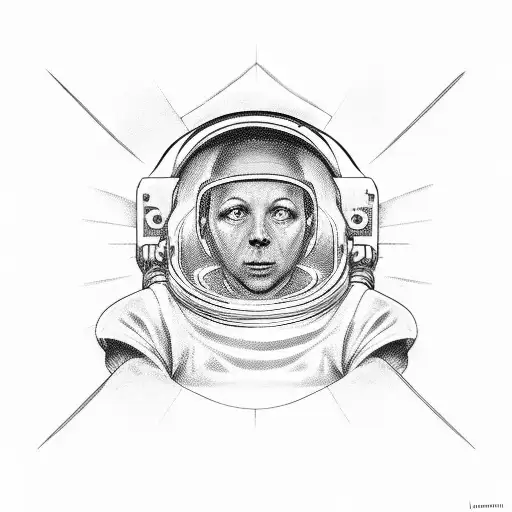 Astronaut Looking Into Space With Reflection Of Me And Me Son