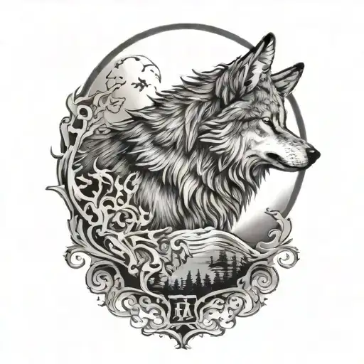 Wolf Howling At The Moon