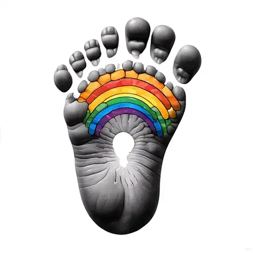 Foot Print Of A Rainbow Baby