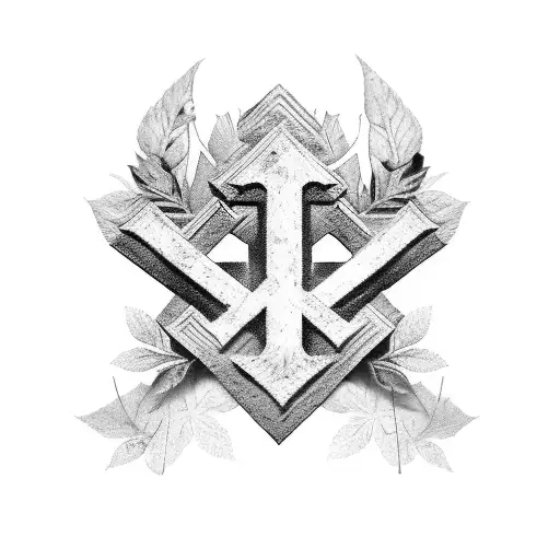 21-10-1940 In Roman Letters With 2 Leaves Under It And With A Cross Between It