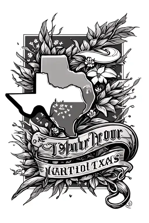 Texas Theme Half Sleeve