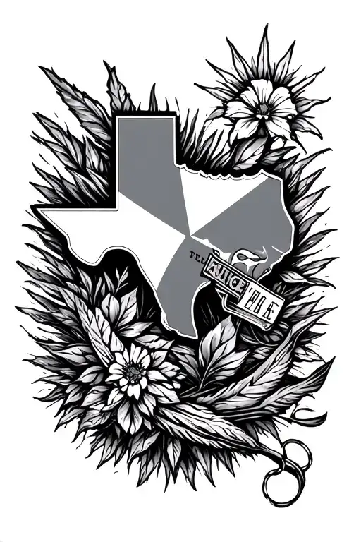 Texas Theme Half Sleeve