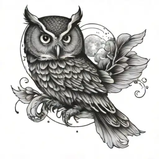 Owl With Moon Phases