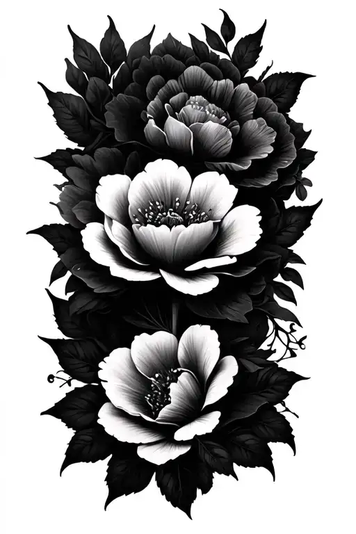 Floral Patterns Inspired Tattoo Incorporating Elements