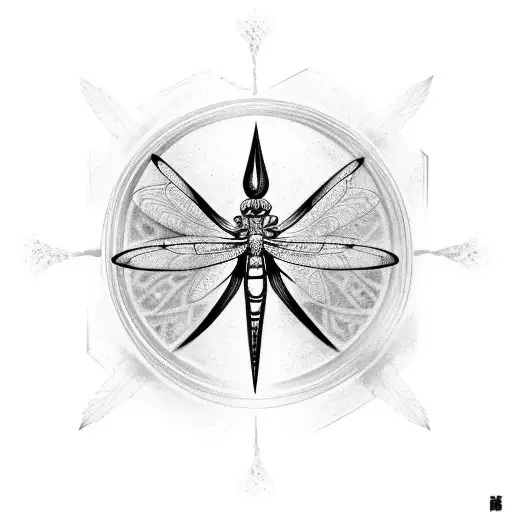 Cross Formed By Dragonfly Wings