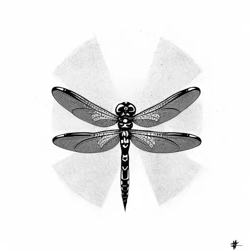 Dragonfly With Cross