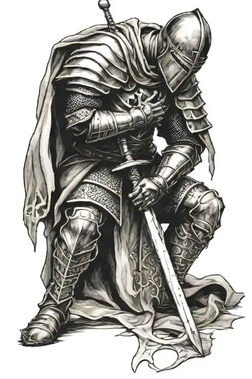 Templar Knight Kneeling