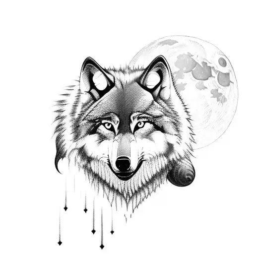 A Majestic Wolf Howling At The Moon Amidst A Mountain Range