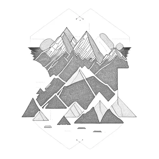 A Geometric Representation Of Colorado's Iconic Mountain Ranges