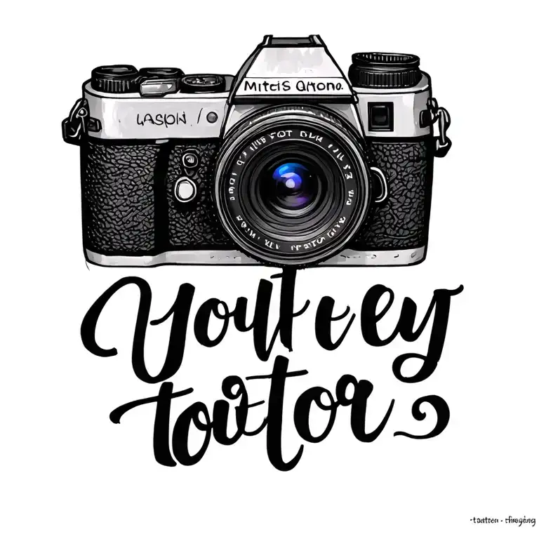 Camera And Quote Written