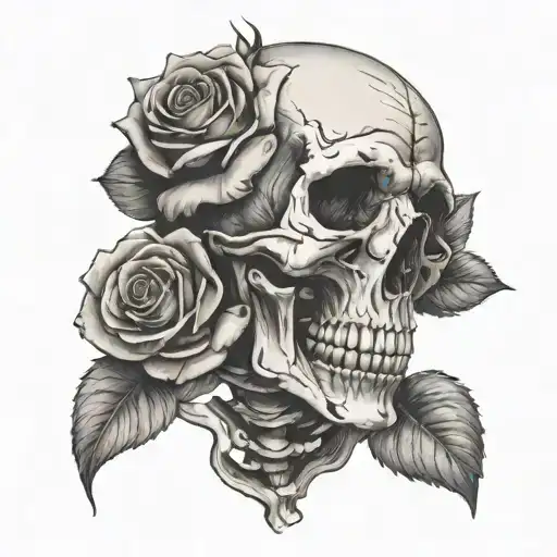 Skeleton Holding A Rose