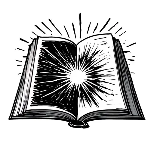 A Shining Light Emanating From An Open Book