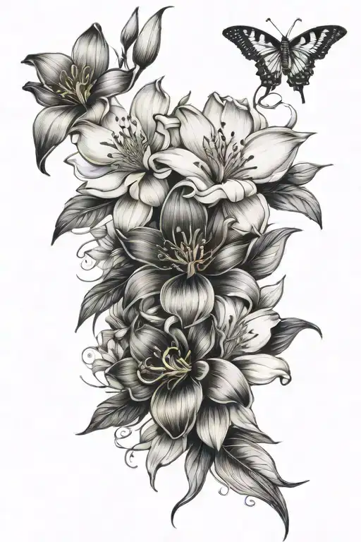 Peony Magnolia Tiger Lily Sleeve