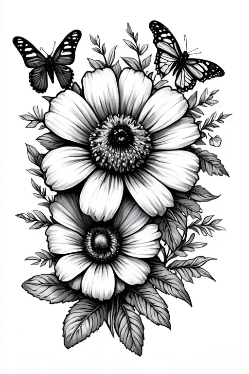 Flowers Bees Butterfly's Garden