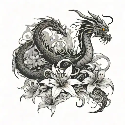 Dragon And Spider Lily