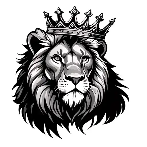 A Lion Wearing A Crown