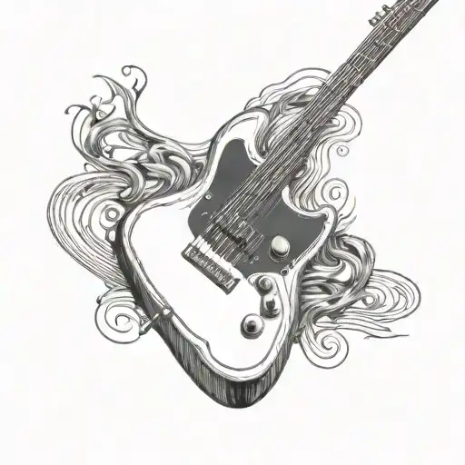 Mixing Desk Bass Guitar Music Stave