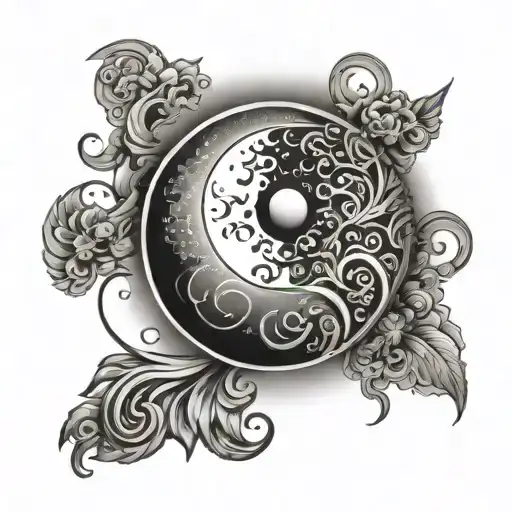 Moon Yin Yang Symbol Made