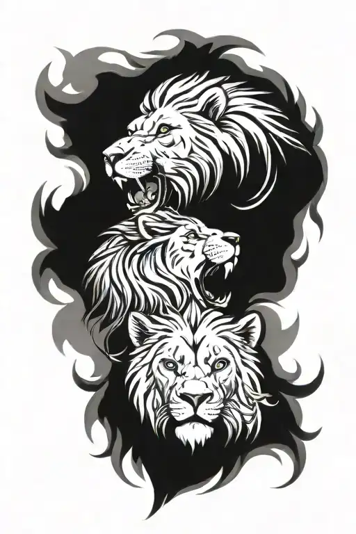 Lion And Wolves